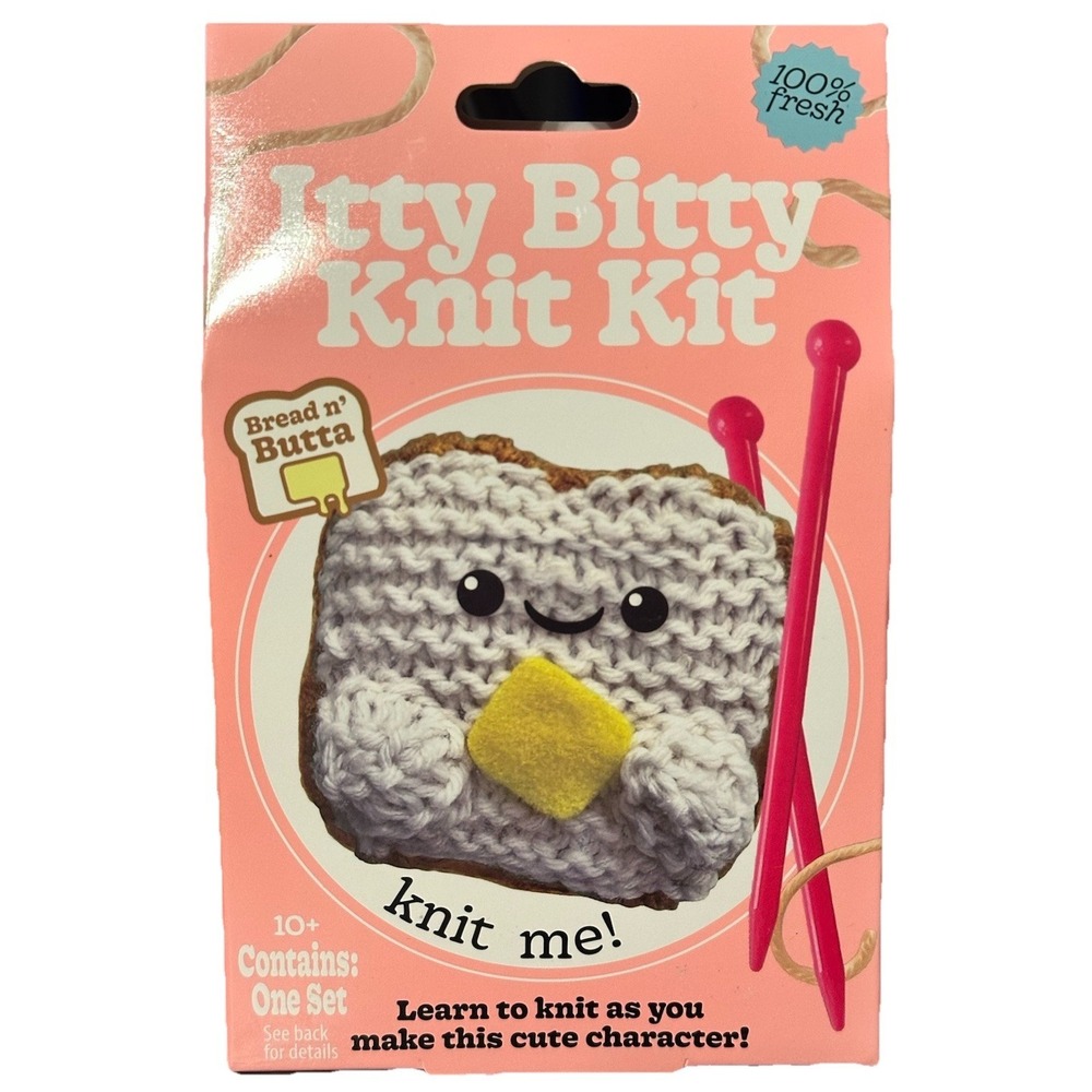 Itty Bitty Knit Kit Bread N Butta Beginner Knitting Craft Kit Ages 10+